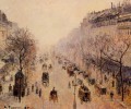 Boulevard Montmartre luz del sol y la niebla de la mañana 1897 Camille Pissarro
